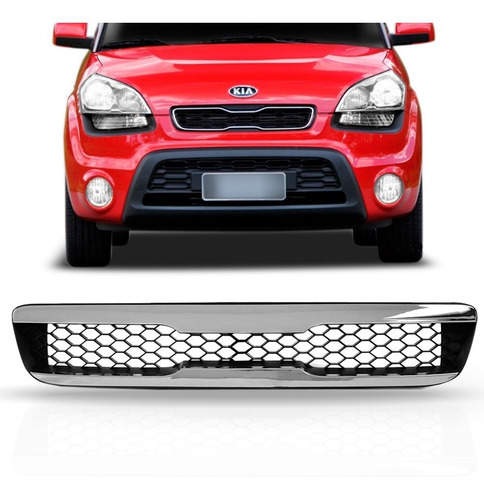 Grade Kia Soul Friso Cromado Superior 2010 2011 2012 Cromado