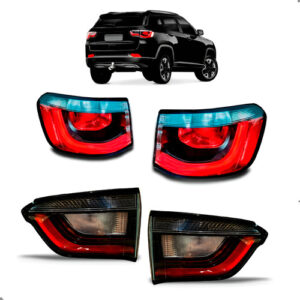 Jogo Lanternas Para Jeep Compass 2022 A 2026 Canto E Tampa Ambos Lados