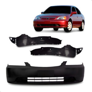 Kit Envolvente Dianteiro Civic 2001 2002 2003 1a Linha Preto