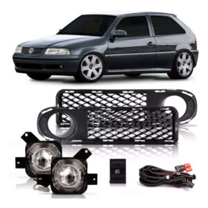 Kit Farol Auxiliar Gol Parati Saveiro G3 1999 À 2003 Fase 1 Transparente