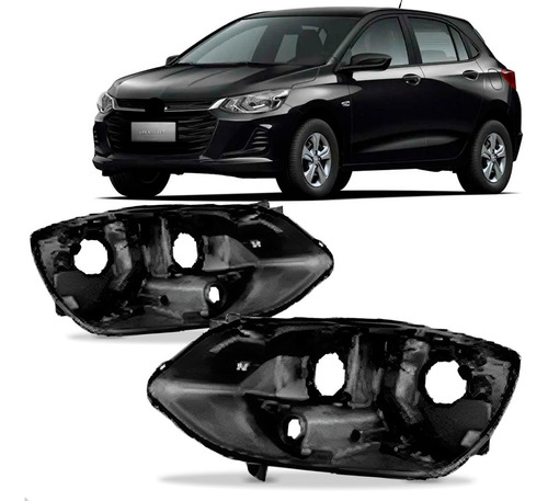 Par Carcaça Farol Onix 2020 A 2024 Modelo Com Projetor
