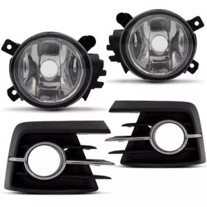 Kit Farol Milha Gol Gvii 2016 À 2018 Com Grade Aro Cromado