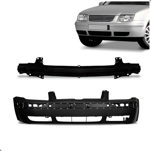 Kit Parachoque Para Bora 2000 A 2007 Alma Lamina Dianteira Preto