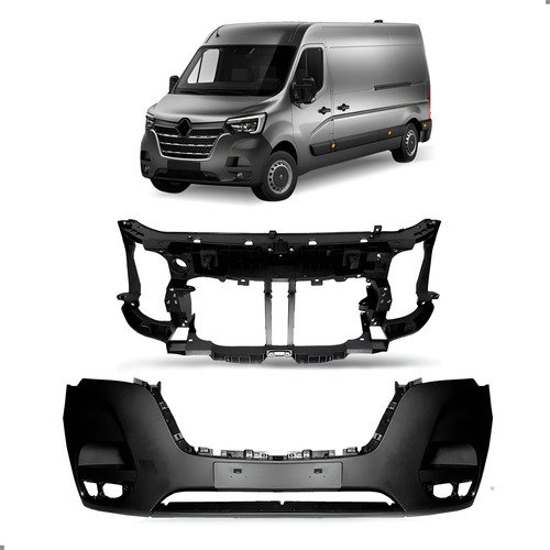 Kit Parachoque Painel Frontal Para Master 2022 A 2025 Preto