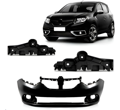 Envolvente Dianteiro Sandero E Logan 2015 A 2018 1a Linha  Preto