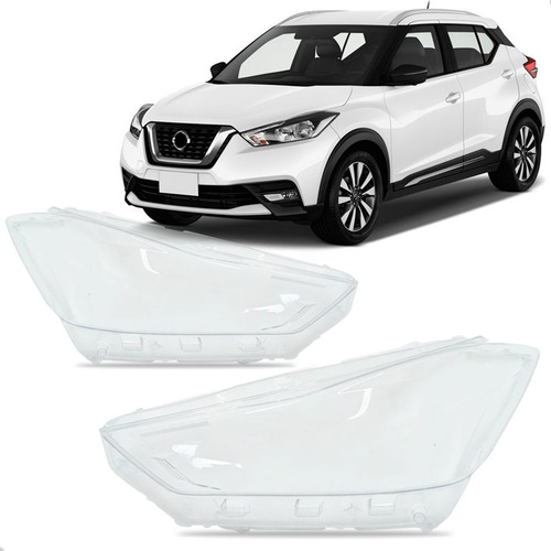 Par Lente Farol Dianteiro Para Nissan Kicks 2017 A 2021
