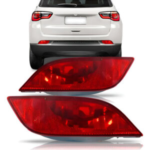 Par Sinaleira Parachoque Traseiro Jeep Compass 2017 2018 Vermelho