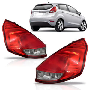 Par Lanterna Traseira New Fiesta Hatch 2011 2012 2013 2014. Vermelho