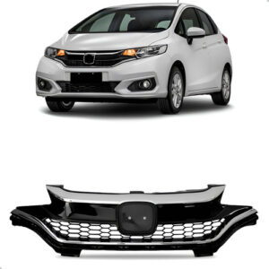 Grade Radiador Para Honda Fit 2018 A 2021 C/ Friso 1a Linha Preto
