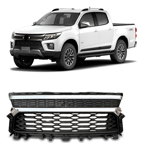 Grade Radiador S10 Trailblazer Lt Ltz 21 2022 2023 1a Linha Cromado