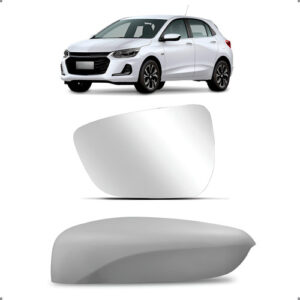 Kit Lente E Capa Retrovisor Para Onix 2020 A 2026 Esquerdo
