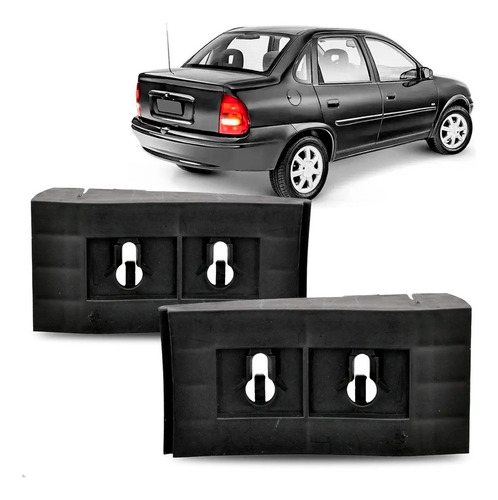 Par Guia Parachoque Traseiro Corsa Sedan 1994 A 2000