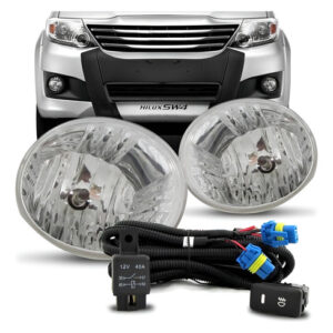 Kit Farol Neblina Milha Hilux Sw4 2012 À 2015 Sem Grade Transparente