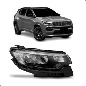 Farol Para Compass 22/25 Eletrico Motor Led Reator 1ª Linha - Direito/passageiro