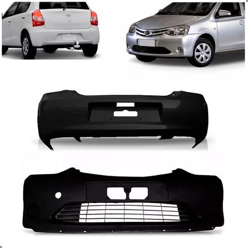 Kit Envolvente Etios Hatch 2012 A 2016 Dianteiro E Traseiro Preto
