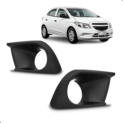 Par Moldura Milha Onix Joy 2012 2013 14 15 16 17 18 19 2020 Preto Ambos Os Lados