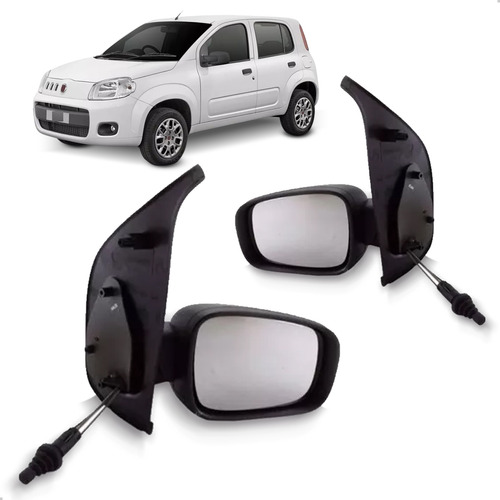 Par Retrovisor Externo Para Uno 2011 A 2014 Com Controle