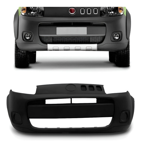 Parachoque Dianteiro Uno Vivace 2010 2011 A 2016 1a Linha Preto