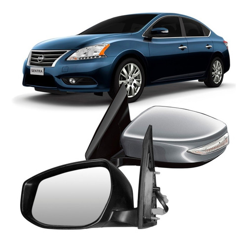 Par Retrovisor Sentra 2014 2015 Eletrico Sinaleira View Max