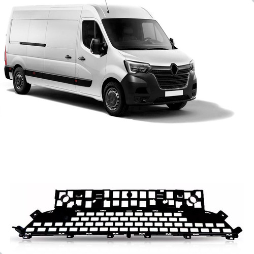 Tela Frontal Parachoque Dianteiro Master 2022 A 2024 Central Preto