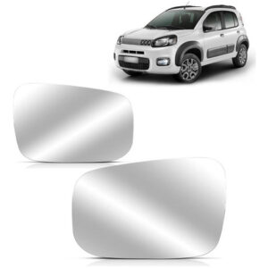 Par Lente Retrovisor Uno 2015 2016 2017 2018 Com Base.