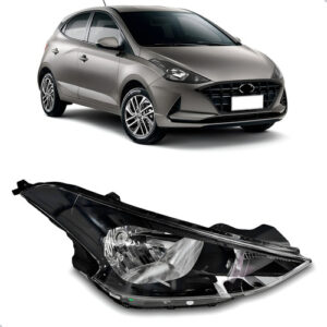 Farol Dianteiro Para Hyundai Hb20 20 21 22 Sem Led 1ª Linha Direito/passageiro