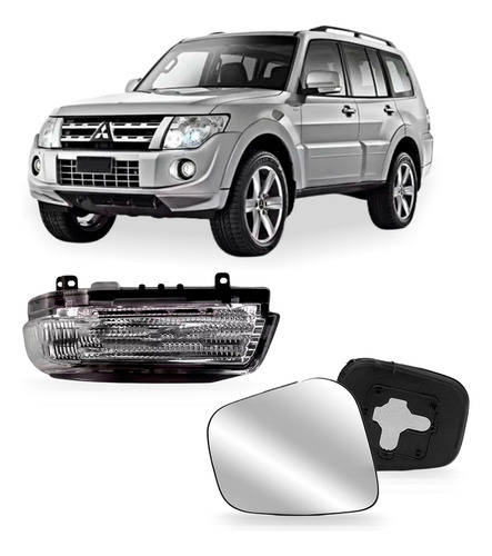 Kit Pisca Lente Retrovisor Pajero Full 2008 A 2021 Esquerdo