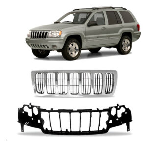 Kit Grade E Painel Mini Frente Grand Cherokee 99/03 Cromada