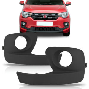 Par Moldura Milha Mobi 2015 2016 2017 2018 Com Furo Milha Preto Ambos Os Lados