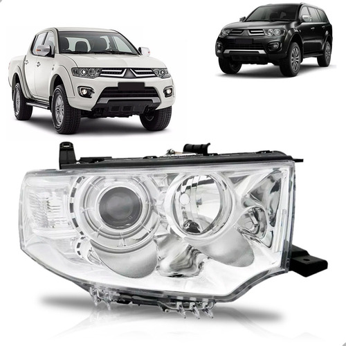 Farol Para Mitsubishi L200 Triton 12 13 14 15 2016 1ª Linha Esquerdo/motorista