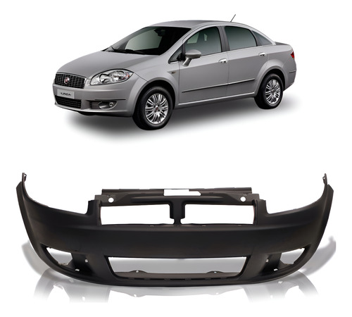 Parachoque Dianteiro Fiat Linea 2007 A 2011 1a Linha  Preto