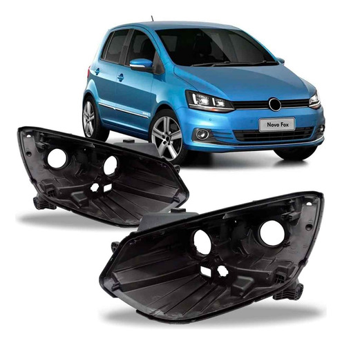 Par Carcaça Farol Para Vw Fox 2015 2016 2017 2018 A 2022