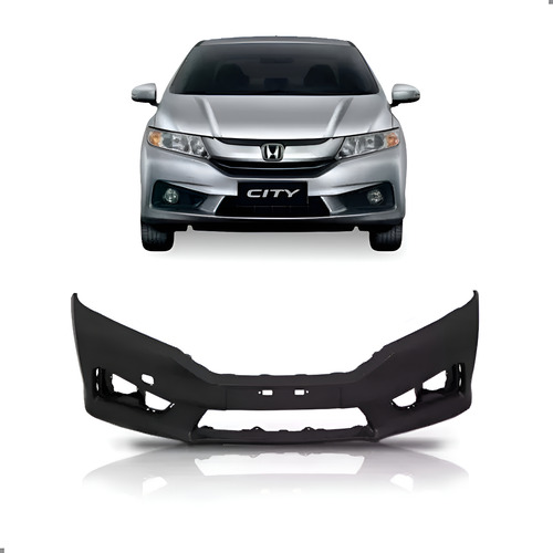 Parachoque Dianteiro Para Honda City 2015 A 2017 1a Linha  Preto