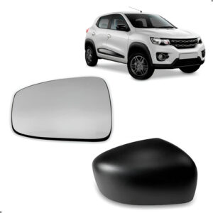 Kit Capa E Lente De Retrovisor Kwid 2017 A 2026 Direita Direito