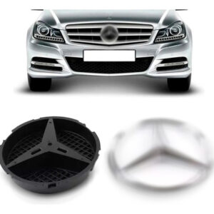 Emblema Grade Radiador Para Mercedes C180 13 A 18 C Suporte
