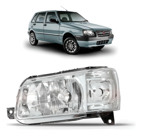Farol Fiat Uno 2004 A 2013 1ª Linha - Esquerdo/motorista