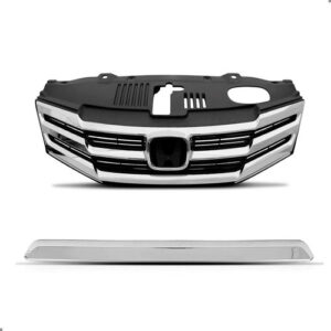 Grade Para Honda City 2012 A 2014 Friso Tampa Mala Cromados Preto