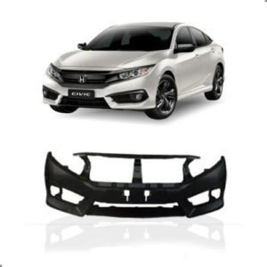 Parachoque Dianteiro Para Civic Ex 2016 A 2019 Cor Preta Preto