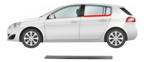 Pestana Externa Traseira Esq Santana 4 Portas 98 Em Diante