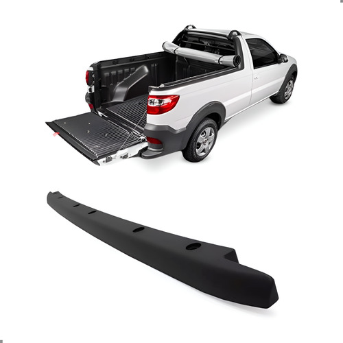 Friso Para Strada Adventure 2013 A 2017 Tampa Traseira Preto