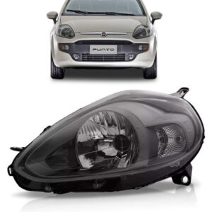 Farol Punto 12 13 2014 15 16 17 2018 Mascara Cinza 1ª Linha - Esquerdo/motorista
