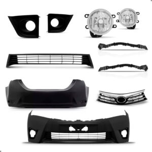 Kit Frente E Traseira Para Corolla 2014 2015 2016 A 2019 Preto