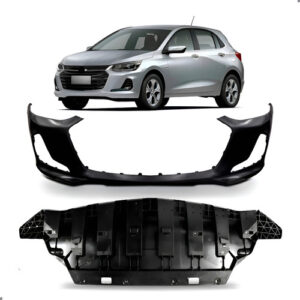 Parachoque Com Defletor Onix 20 A 2025 Hatch Dianteiro Novo Preto