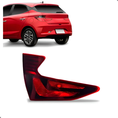 Lanterna Mala Hb20 Hatch 2020 2021 2022 Fume 1ª Linha - Direito/passageiro - Vermelho