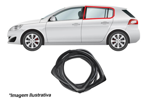 Guarnicao Janelas Laterais Fixa Direita Preta Gol 95 Ate 99