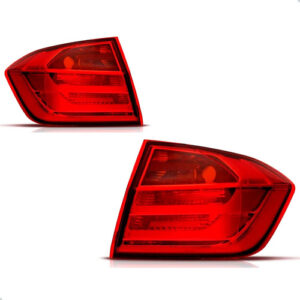 Jogo Sinaleira Bmw S3 320 328 2013 A 2015 Led Canto E Tampa Vermelho