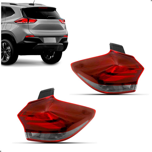 Par Lanterna Traseira Canto Para Tracker 2020 A 2025 S/led Ambos Lados