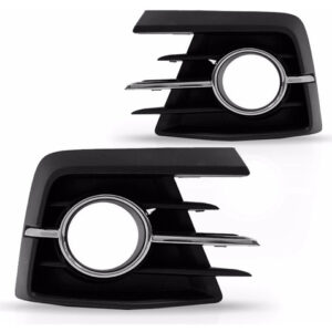 Par Grade Moldura Milha Gol Voyage G7 16 17 C/ Aro Cromado Preto