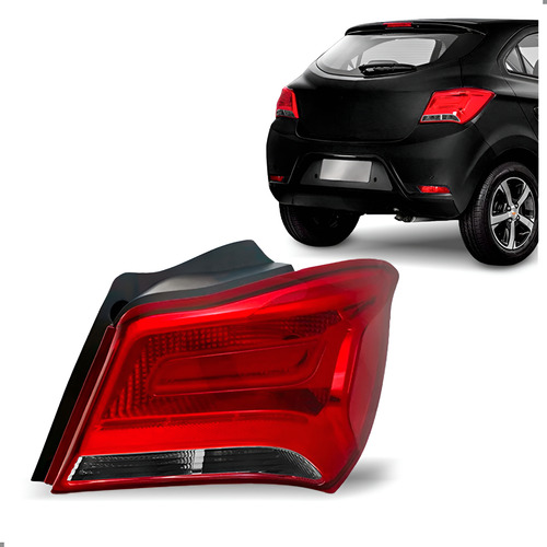 Lanterna Traseira Fumê Para Onix 17 2018 2019 2020 1ª Linha Direito/passageiro Vermelho