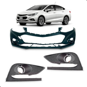Envolvente Dianteiro Para Cruze 2017 A 2019 Com Par Molduras Preto